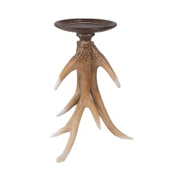Clayre & Eef Candelabro 19x19x29 cm Marrone Beige Plastica