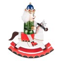 Clayre & Eef Figurine Nutcracker 29 cm White Green Polyresin