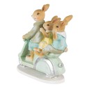Clayre & Eef Figur Kaninchen 15 cm Grün Braun Polyresin