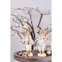 Clayre & Eef Figurine Lapin 16 cm Vert Jaune Polyrésine