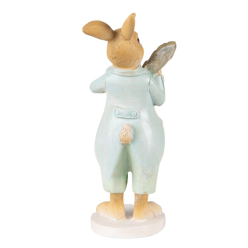 Clayre & Eef Figurine Rabbit 15 cm Green Brown Polyresin