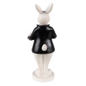 Clayre & Eef Figur Kaninchen 15 cm Schwarz Weiß Polyresin