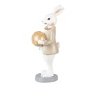 Clayre & Eef Figurine Lapin 15 cm Beige Marron Polyrésine