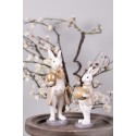 Clayre & Eef Figurine Lapin 15 cm Beige Marron Polyrésine