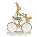 Clayre & Eef Figur Kaninchen 18x7x22 cm Weiß Beige Polyresin