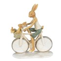 Clayre & Eef Figur Kaninchen 18x7x22 cm Weiß Beige Polyresin