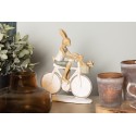 Clayre & Eef Figur Kaninchen 18x7x22 cm Weiß Beige Polyresin
