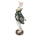 Clayre & Eef Figur Kaninchen 10x10x29 cm Beige Grün Polyresin