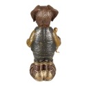 Clayre & Eef Figur Hund 16x14x34 cm Braun Grün Polyresin