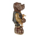 Clayre & Eef Figur Hund 16x14x34 cm Braun Grün Polyresin