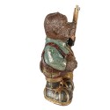 Clayre & Eef Figur Hund 20x13x32 cm Braun Grün Polyresin