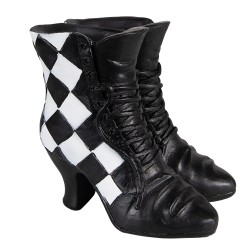 Clayre & Eef Decoration Shoes 15x12x15 cm Black White Polyresin