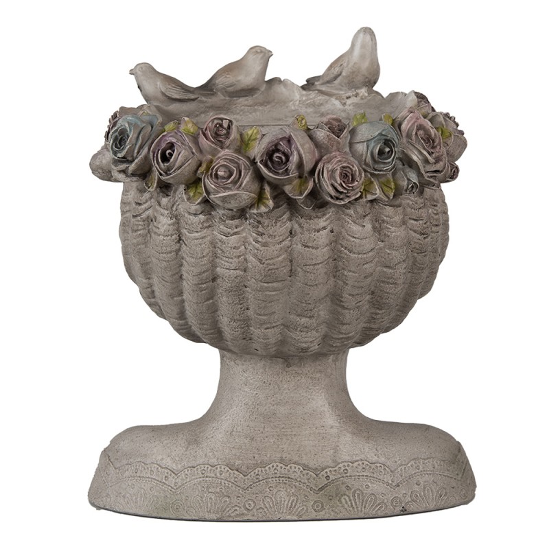 Clayre & Eef Innenblumentopf 26 cm Grau Polyresin