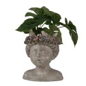 Clayre & Eef Innenblumentopf 26 cm Grau Polyresin