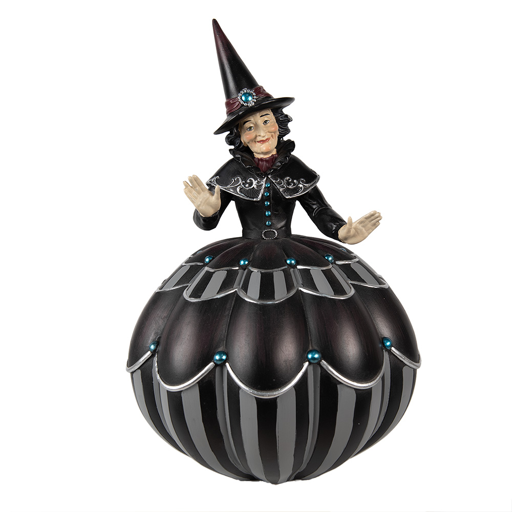 Clayre&Eef Halloween decoratie Heks 26 cm Zwart Polyresin afbeelding