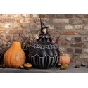 Clayre & Eef Décoration de Halloween Sorcière 26 cm Noir Polyrésine