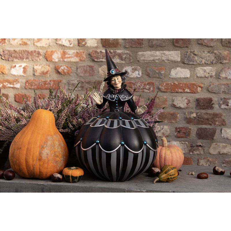 Clayre & Eef Décoration de Halloween Sorcière 26 cm Noir Polyrésine