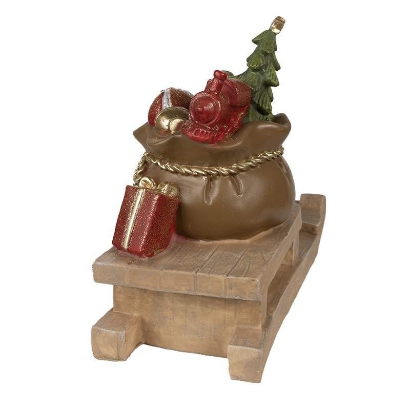 Clayre & Eef Figurine Luge 38x16x29 cm Marron Polyrésine
