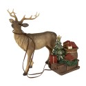 Clayre & Eef Figurine Cerf 30x9x20 cm Marron Polyrésine