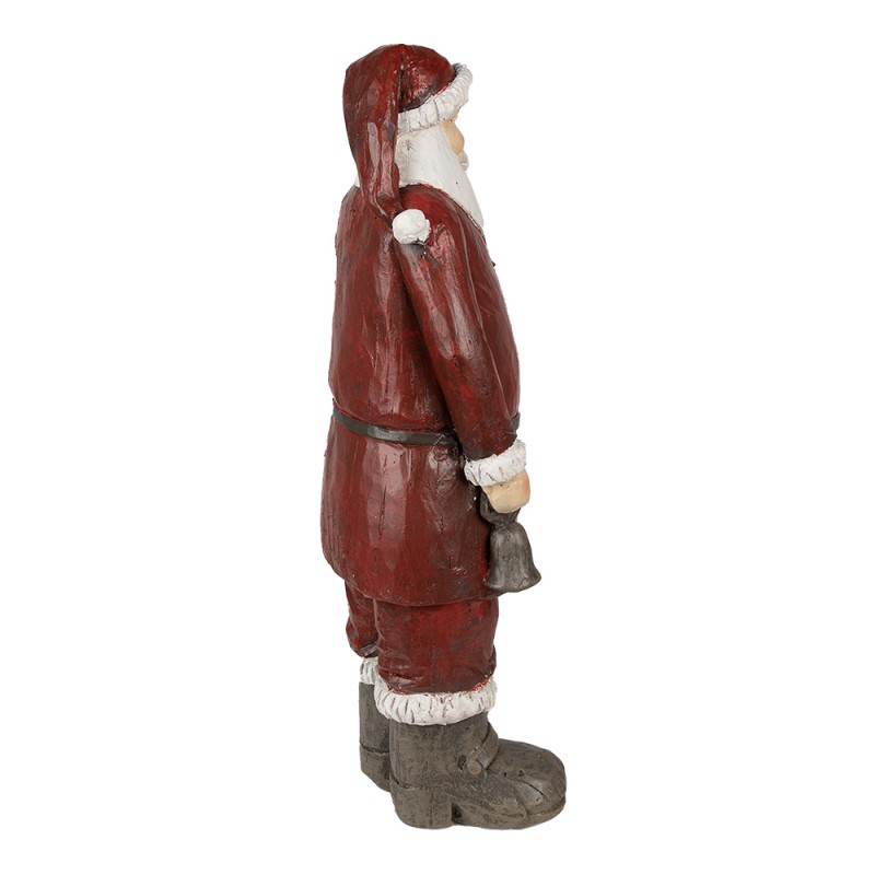Clayre & Eef Figurine Père Noël 18x14x46 cm Rouge Polyrésine