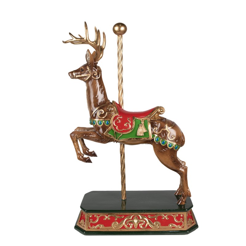 Clayre & Eef Beeld Rendier 35x18x56 cm Bruin Polyresin