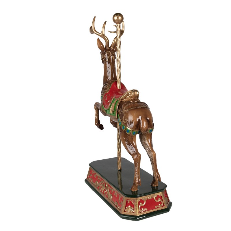 Clayre & Eef Beeld Rendier 35x18x56 cm Bruin Polyresin