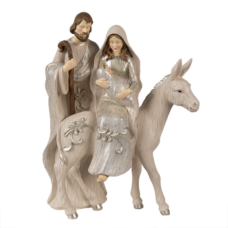 Clayre & Eef Figur Krippe 32 cm Beige Polyresin