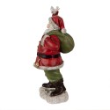 Clayre & Eef Figurine Père Noël 13x10x23 cm Rouge Polyrésine