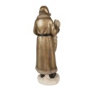 Clayre & Eef Figurine Père Noël 30 cm Couleur or Polyrésine