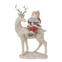Clayre & Eef Figurine Père Noël 31 cm Rouge Blanc Polyrésine