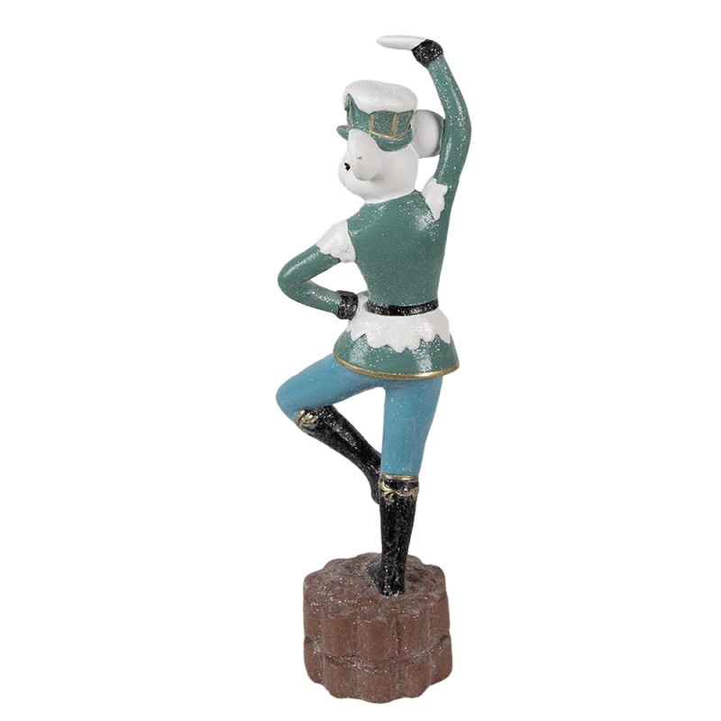 Clayre & Eef Figurine Mouse 26 cm Blue Polyresin