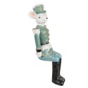 Clayre & Eef Figurine Mouse 19 cm Blue Polyresin
