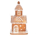 Clayre & Eef Lebkuchenhaus mit LED Haus 25 cm Braun Polyresin