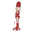 Clayre & Eef Figure de Noël Casse-noisette 23 cm Rouge Blanc Polyrésine