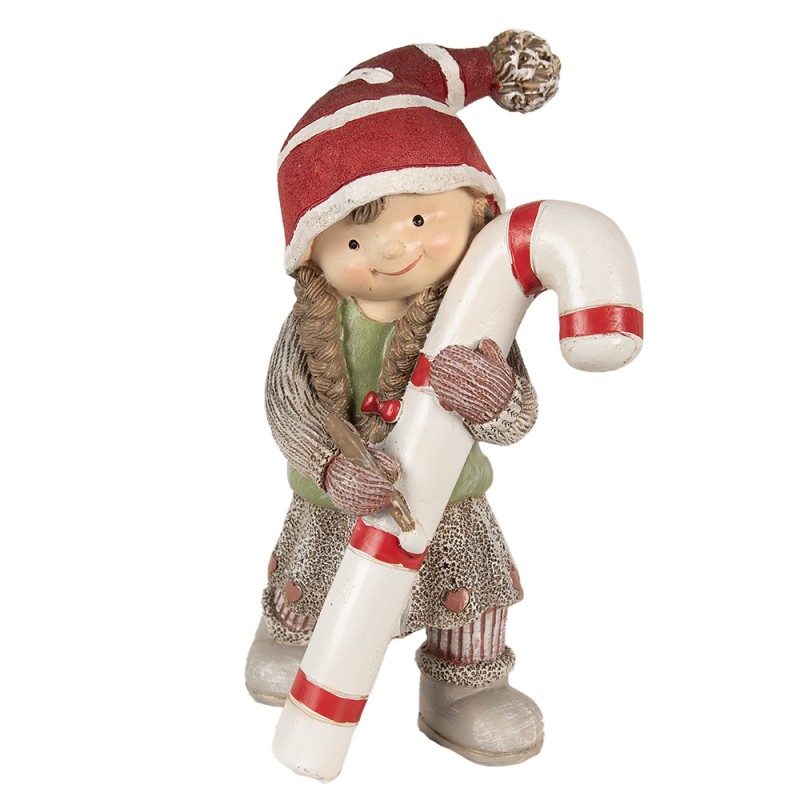 Clayre & Eef Decorative Figurine Child 18 cm Green Polyresin