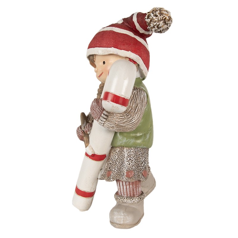 Clayre & Eef Decorative Figurine Child 18 cm Green Polyresin