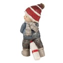 Clayre & Eef Statuetta decorativa Bambino 18 cm Blu Poliresina
