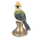 Clayre & Eef Decoratie Beeld Vogel 17 cm Blauw Geel Polyresin