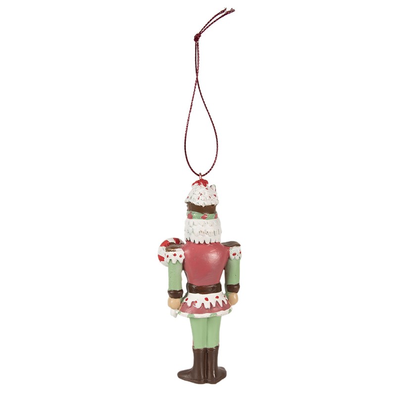 Clayre & Eef Ornement de Noël Casse-noisette 12 cm Rouge Polyrésine