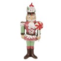 Clayre & Eef Ornement de Noël Casse-noisette 12 cm Rouge Polyrésine