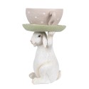 Clayre & Eef Statuetta Coniglio 24 cm Beige Rosa  Poliresina