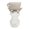 Clayre & Eef Statuetta Coniglio 24 cm Beige Rosa  Poliresina