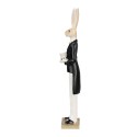 Clayre & Eef Figur Kaninchen 32 cm Beige Schwarz Polyresin