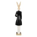 Clayre & Eef Figur Kaninchen 32 cm Beige Schwarz Polyresin
