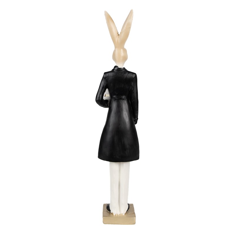 Clayre & Eef Figur Kaninchen 32 cm Beige Schwarz Polyresin