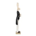 Clayre & Eef Figur Kaninchen 32 cm Beige Schwarz Polyresin