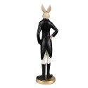 Clayre & Eef Figurine Rabbit 20 cm Beige Black Polyresin