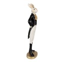 Clayre & Eef Figurine Rabbit 20 cm Beige Black Polyresin
