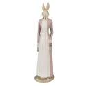 Clayre & Eef Statuetta Coniglio 28 cm Beige Rosa  Poliresina