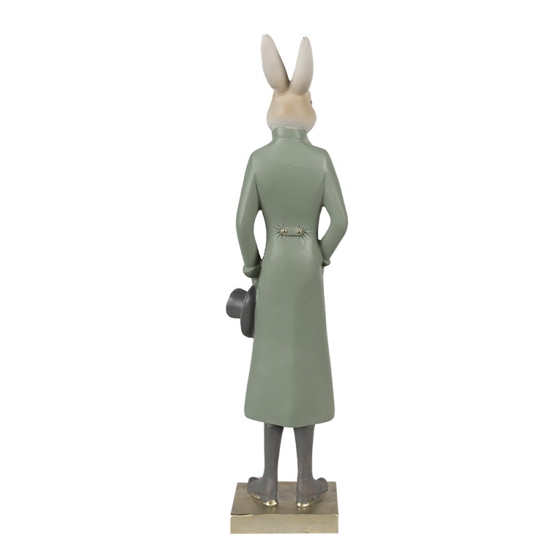 Clayre & Eef Beeld Konijn 36 cm Beige Groen Polyresin